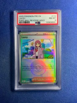 Lacey Poke Ball Reverse Holo - 114/131 - Prismatic Evolutions Pokemon 2025 - Image 1