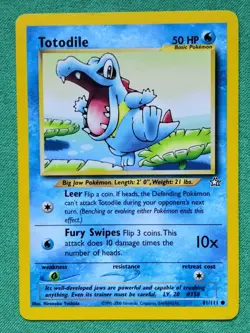 Totodile 81/111 Common Neo Genesis Pokemon Unlimited Lightly Played - Image 1