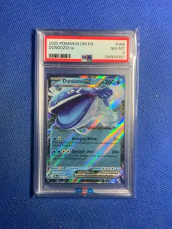 2025 POKEMON DRI EN-DESTINED RIVALS #066/182 DONDOZO EX PSA 8 - Image 1
