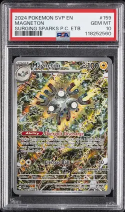 2024 POKEMON SVP EN-SV BLACK STAR PROMO #159 MAGNETON PSA 10 - Image 1