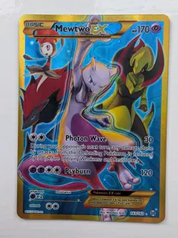 Mewtwo Ex 163/162 - NM - Pokemon XY BREAKthrough 2015 - Holo Full Art Rare - Image 1