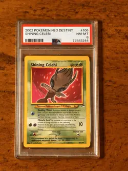 2002 Pokemon Shining Celebi 106/105 PSA 8 Neo Destiny Holo Secret Rare TCG WOTC - Image 1