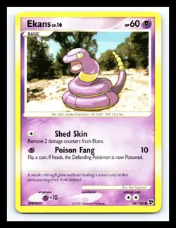 💥 Pokemon TCG - EKANS Lv. 16 # 66/106 - Rare Holo - Great Encounters 2008 - Image 1