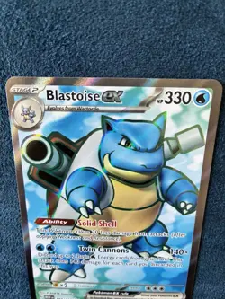 Pokemon TCG Blastoise ex 184/165 SV 151 Full Art Holo English Ultra Rare - Image 5