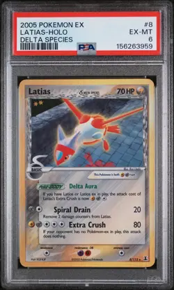Latias Holo 8/113 Delta Species Pokemon PSA 6 - Image 1