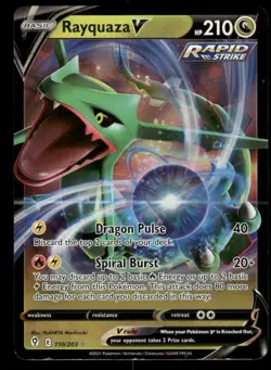 Rayquaza V 110/203 Holo V Rare Evolving Skies Pokemon Near Mint - Image 1