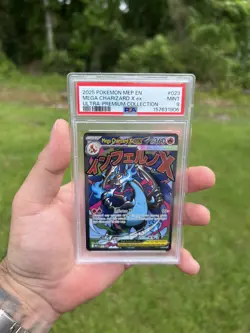 2025 POKEMON MEP EN BSP 023 MEGA CHARIZARD X EX ULTRA PREMIUM COLLECTION PSA 9 - Image 1