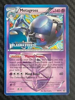 Pokemon TCG Metagross Team Plasma Prerelease Promo BW75 DMG - Image 3