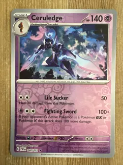 Pokemon TCG Ceruledge Scarlet & Violet: Paldean Fates 040/092 Reverse Holo Rare - Image 1