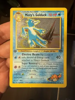 Misty's Golduck 12/132 Holo Rare Gym Challenge Pokemon 1st Edition Holo LP - Image 1
