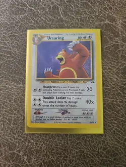 ** Ursaring 34/75 Pokemon TCG Neo Discovery Unlimited Rare 2001 Vintage WOTC LP - Image 1