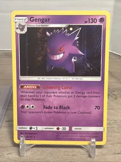 Gengar Holo Rare 130 HP SM-Crimson Invasion 38/111 Pokemon TCG English - Image 2