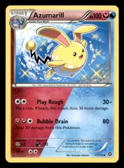 Azumarill 77/114 Uncommon Steam Siege Pokemon Moderately Played - Image 1