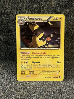 The Pokemon Company Ampharos Holo Rare 40/114 XY Steam Siege Pokemon TCG- LP - Image 1