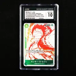 CGC 10 GEM MINT 2025 One Piece 3rd Anni JPN Monkey D. Luffy OP07-033 UC - Image 1