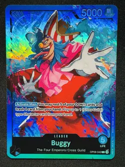 One Piece Card TCG - Buggy (OP09-042) Leader NEAR MINT English - Image 1