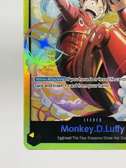 CARD ONE PIECE TCG - Monkey D Luffy Leader Alt Art Mint English Egghead - Image 5