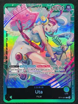 CARD ONE PIECE TCG - Green Uta Leader Alternate Art ST11 NEAR MINT English - Image 2