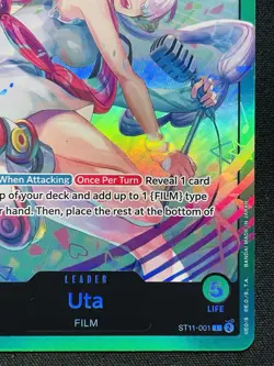 CARD ONE PIECE TCG - Green Uta Leader Alternate Art ST11 NEAR MINT English - Image 5