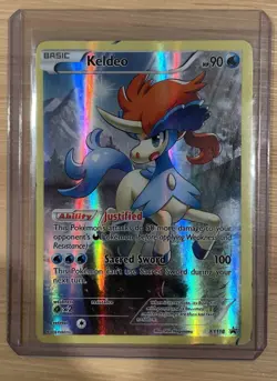 Pokemon 2016 XY Promos #XY118 Keldeo Full Art Holo Black Star Promo - Image 1