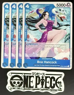 4x One Piece OP02-059 UC Boa Hancock - English - Playset - Regular - TCG - NM/M - Image 1