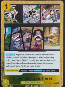 Carte One Piece LE LIEN DES TROIS FRERES ST13-019 FOIL C FR NEUVE - Image 1