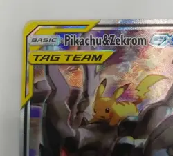 Pikachu & Zekrom GX SM168 Alternate Art - Pokemon TCG Black Star Promo - Damaged - Image 3