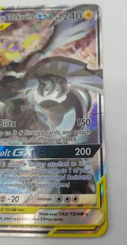Pikachu & Zekrom GX SM168 Alternate Art - Pokemon TCG Black Star Promo - Damaged - Image 5