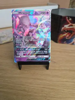 Pokemon TCG Mewtwo GX Sun & Moon SM196 Black Star Promo Ultra Rare Holo - Image 2