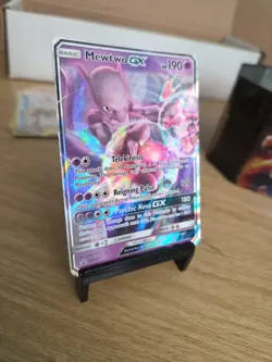 Pokemon TCG Mewtwo GX Sun & Moon SM196 Black Star Promo Ultra Rare Holo - Image 5