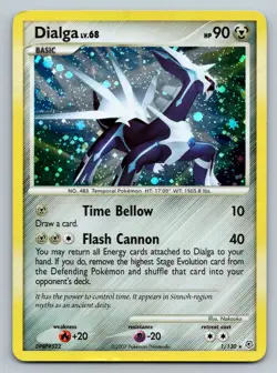 Dialga 1/130 Holo Rare Pokemon 2007 Diamond & Pearl Base Set MP - Image 1