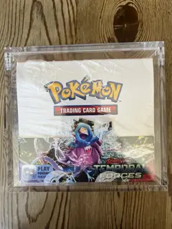Pokemon Scarlet and Violet Temporal Forces Booster Box + Acrylic Case - Image 1