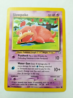 Pokemon TCG Slowpoke Neo Genesis 73 Regular Unlimited Common - Uncrculated - Image 1