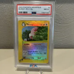 Pokemon: Blissey Reverse Holo Rare Aquapolis 2003 E-reader Vintage - PSA 8 - Image 1