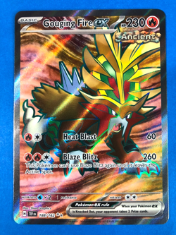 Pokemon Gouging Fire EX 188/162 - Temporal Forces Full Art Ultra Rare Holo - Image 1