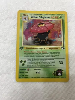 🍄 Erika's Vileplume 1st Edition 005/132 Gym Heroes Holo Pokemon TCG - Image 1