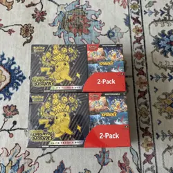 Pokemon Surging Sparks ETB & Booster Bundle Costco 2-Pack Sealed Lot of 2 - Image 1