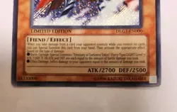 yugioh! English Secret Rare Limited Gorz the Emissary of Darkness #DLG1-EN000 - Image 3