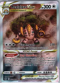 Regigigas VSTAR GG55/GG70 - Crown Zenith - Pokemon Card - NM - Image 1