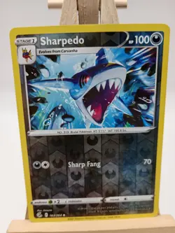 Pokemon TCG Sharpedo Fusion Strike 163/264 Reverse Holo Uncommon Darkness Fresh - Image 1