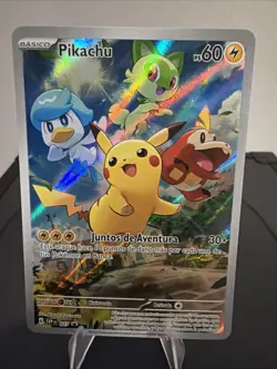 Pokemon Pikachu 027 Black Star Promo Full Art Sv Scarlet Violet - Spanish - Image 1
