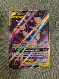 The Pokemon Company Mewtwo & Mew GX Sm-Unified Minds 222/236 Full Art TAG TEAM - Image 1