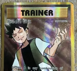 2016 Pokemon XY Evolutions Brock’s Grit Full Art 107/108 Heavily Played HP - Image 3
