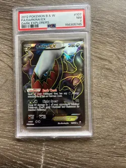 Pokemon TCG Darkrai-EX Dark Explorers Full Art Ultra Rare PSA 7 - Image 1