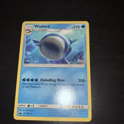 Pokemon TCG Wailord Sun & Moon: Celestial Storm 40/168 Regular Rare Lp - Image 2