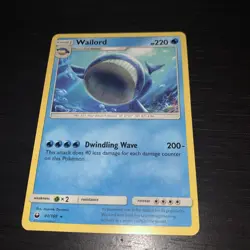Pokemon TCG Wailord Sun & Moon: Celestial Storm 40/168 Regular Rare Lp - Image 3