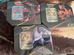 Pokemon TCG Hidden Fates Tin Lot of 3 Moltres Zapdos Articuno Sealed - Image 1