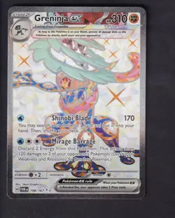 Greninja ex 198/167 Ultra Rare Twilight Masquerade Pokemon Near Mint - Image 1