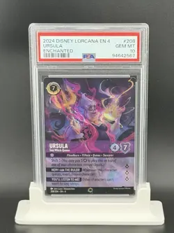 2024 Disney Lorcana EN4 URSULA Sea Witch Queen 208/204 ENCHANTED PSA 10 - Image 1