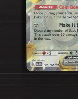 Gholdengo ex 139/182 Paradox Rift Ultra Rare Holo Pokemon Card NM - Image 5